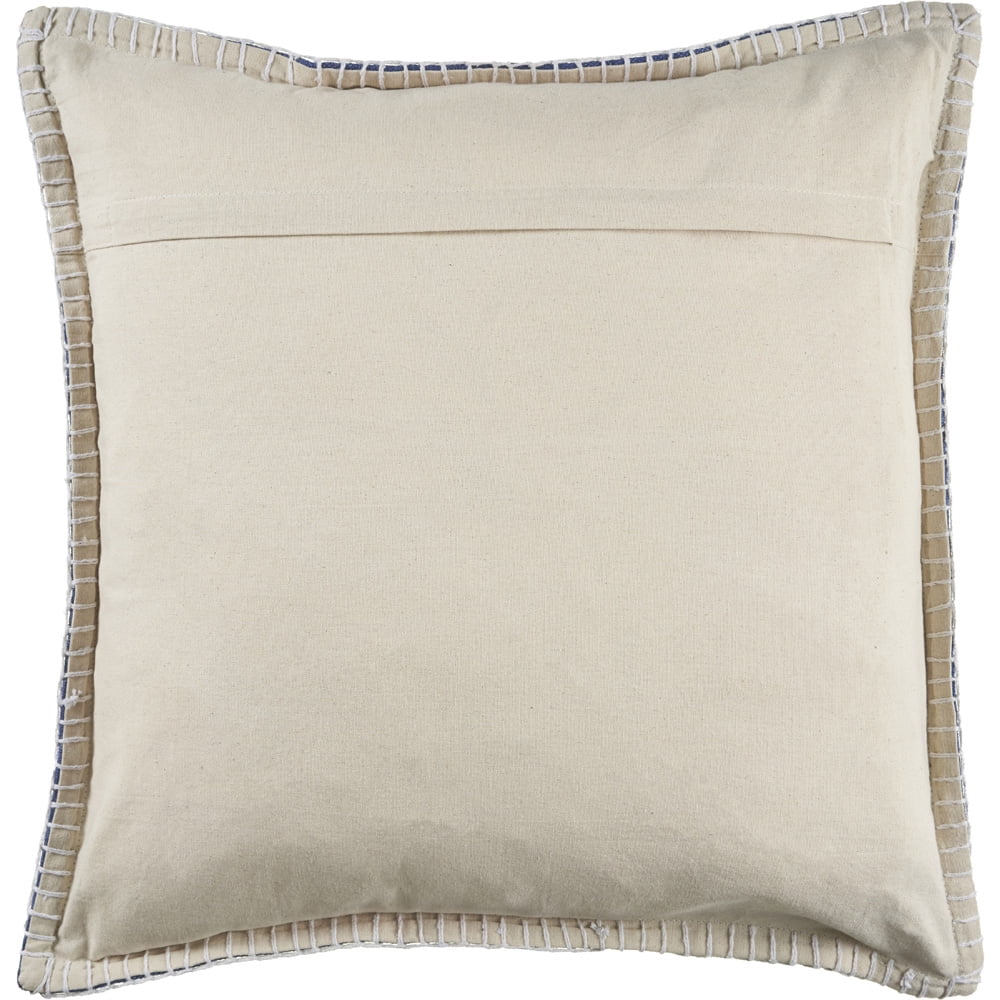 Ox Bay Twilight Blue Solid Organic Cotton Square 2 Piece Pillow Feather Filled Set