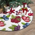 thumbnail image 3 of FMSHPON Berries Pattern Xmas Christmas Tree Skirt Stand Mat for Holiday Party Decoration Indoor Outdoor 36 inches, 3 of 3