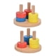 thumbnail image 5 of Juguete de apilamiento y clasificación de madera para niños, 3 colores, bloques de construcción apilables, juguete educativo, regalo de cumpleaños, juego de 3 colores, 5 of 9