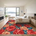 thumbnail image 3 of ODIKA 4'x6' Machine Washable Non-Slip Area Rug, Vintage Red High Traffic Rug, Red, 1057693, 3 of 7