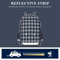 thumbnail image 5 of FORMRS Unisex School Backpack 17" Student Travel Bag with Laptop Compartment, Black and White Geometric, 5 of 7