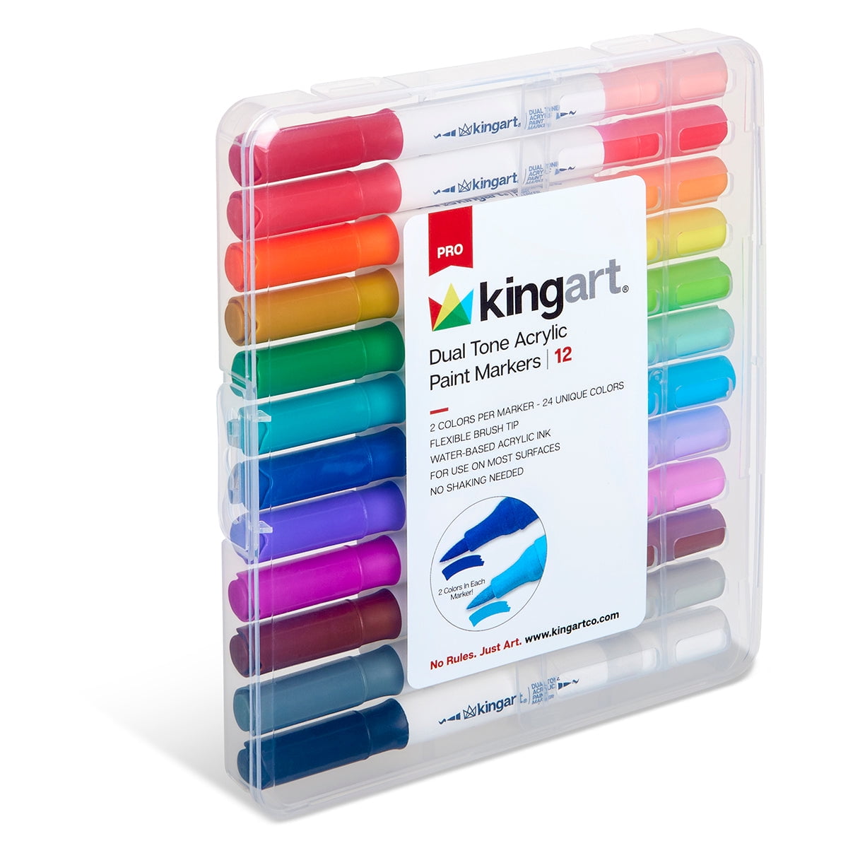 Dual Tone Paint Markers 12 Pens 24 Colors