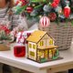 thumbnail image 1 of Casa en miniatura iluminada, cabaña de madera para manualidades navideñas, maqueta de casa pequeña para oficina, dormitorio, mesa, escritorio, repisa, B 98 cm x 75 cm x 93 cm, 1 of 8