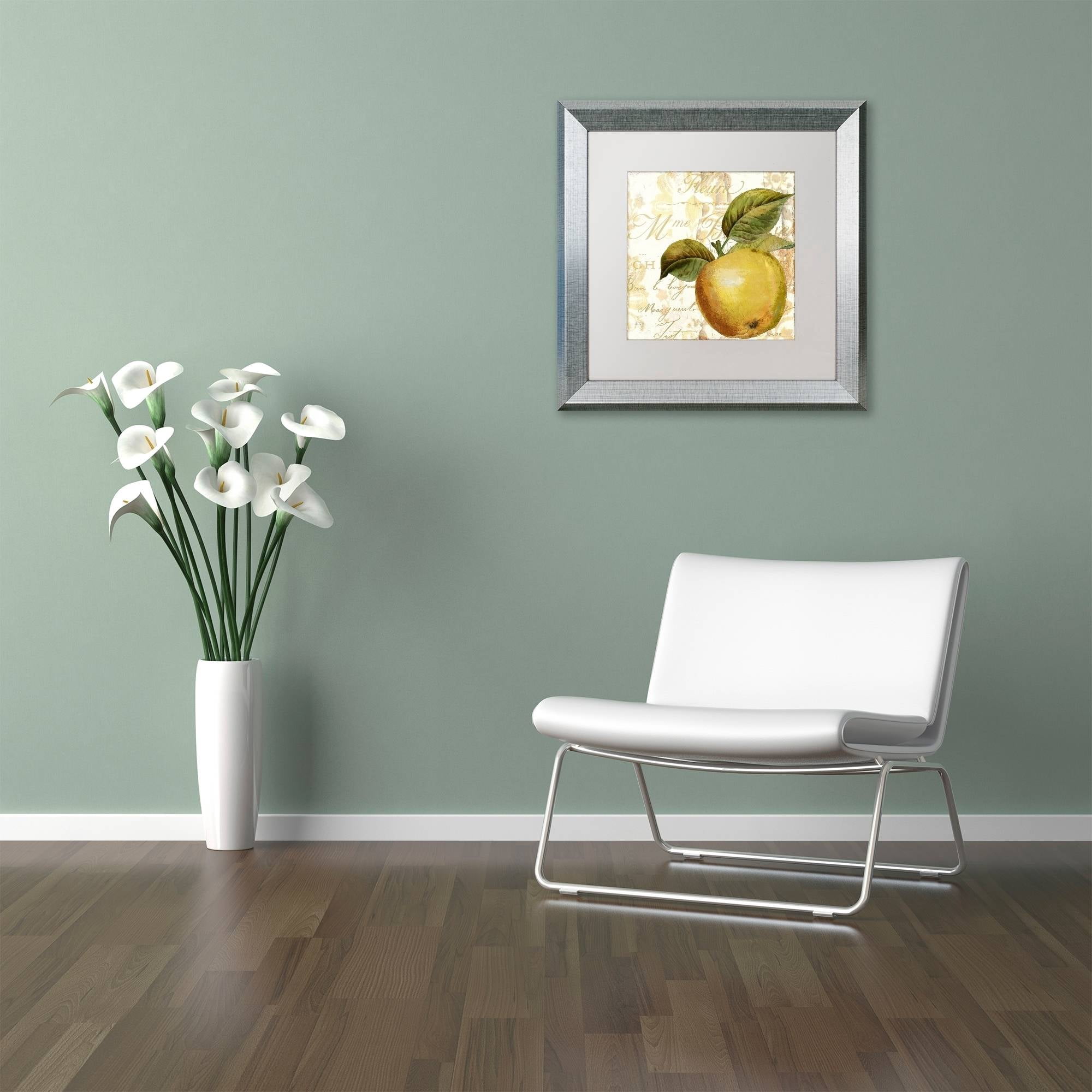 Trademark Fine Art "Cafe d?Or I" Canvas Art by Color Bakery White Matte, Silver Frame