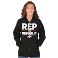 thumbnail image 4 of Dominicana Rep the Republic Cool Flag Zip Up Hoodie Men's Women's Brisco Brands S, 4 of 5