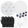 thumbnail image 1 of Juego de 32 Moldes de Dados de Resina. Incluye Molde de Silicona, Varillas para Mezclar,  Medidora, Goteros y Guantes para Hacer Dados de Resina Epoxi., 1 of 1