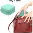 thumbnail image 4 of Small Travel Jewelry Case，Portable Jewelry Organizer Travel Case Leather Jewelry Box Travel Mini Storage Organizer Portable Display Storage Box For Rings Earrings Necklaces Gifts, 4 of 7