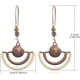thumbnail image 2 of UBIUO - Pendientes bohemios ligeros hechos a mano con forma de abanico para mujer, geométricos, colgantes, huecos, semicirculares, joyería étnica tribal africana, 2 of 4
