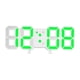 thumbnail image 3 of Reloj electrónico moderno digital 3D para baño, oficina, mesa, color verde, 3 of 9