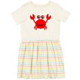 thumbnail image 3 of Inktastic Cute Red Crab Girls Toddler Dress, 3 of 5