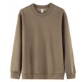 thumbnail image 1 of Suéter de algodón con cuello redondo y hombros descubiertos para hombre y mujer, ropa deportiva suelta para grupo, 1 of 3