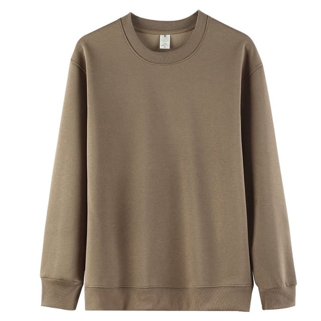 Suéter de algodón con cuello redondo y hombros descubiertos para hombre y mujer, ropa deportiva suelta para grupo