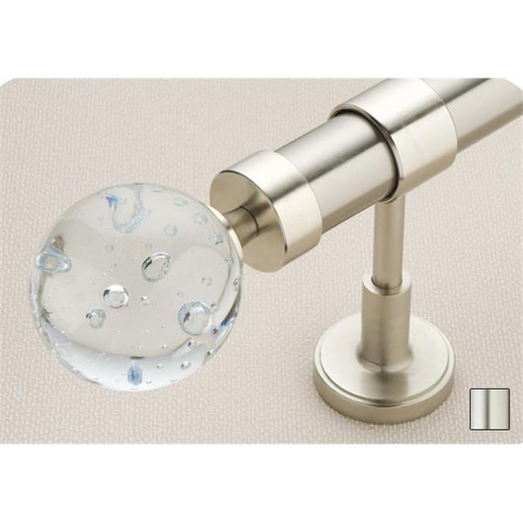 WinarT USA 8.1033.30.01.360 Orion 1033 Curtain Rod Set - 1.25 in. - Matte Nickel - 141 in.