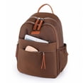 thumbnail image 3 of MesaSe Sac à Dos Mode pour Femmes avec Fermeture Éclair Classique Décontracté Uni Quotidien Loisirs (Beige), 3 of 10