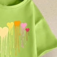 thumbnail image 4 of Going Out Tops for Girls Crewneck Heart Cute Summer Graphic Tees Shirts Casual Short Sleeve Cotton Tshirts 6 Years, Mint Green, 4 of 5