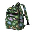 thumbnail image 2 of Green Dinosaurs Palms Volcanoes Pattern Cute School Backpack Bag for School with Padded Back and Adjustable Shoulder Straps 15.25"x11.5"x5.25", 2 of 5