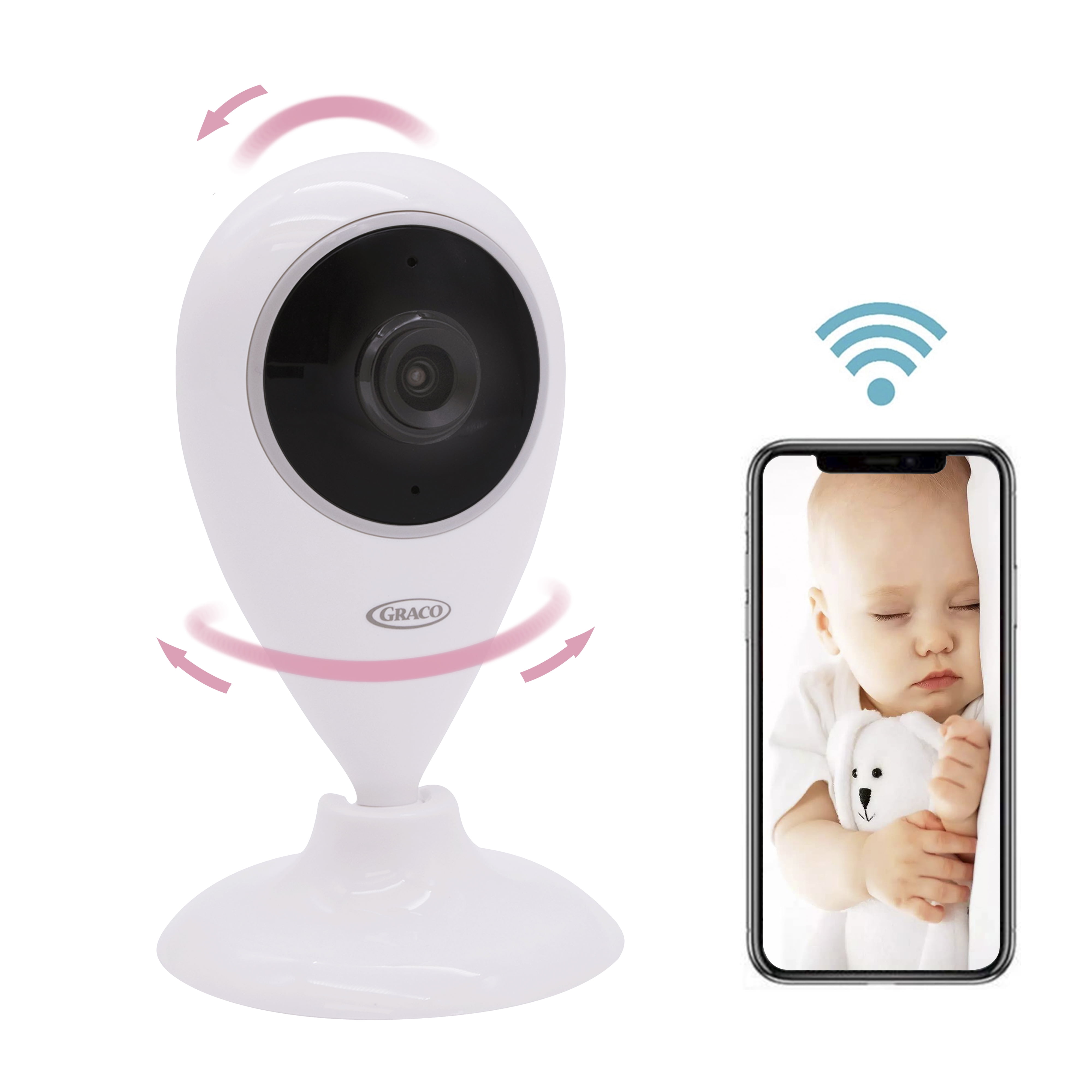 Graco WiFi Baby W/Night Vision, Motion Detection and 2Way audio -