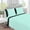 Aqua Blue, variant on DNG Creations 4 Piece Two Tone Sheet Set 100% Egyptian Cotton, 800 Threads Count - 6 Inch Deep Pocket ( Solid Black/Lilac - Twin )