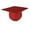 Red, variant on Adult Unisex Shiny Graduation Cap, Red