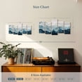 thumbnail image 3 of Elephant Stock Japanese Mountain Landscape Abstract Wall Art - Horizontal Multi Panel Canvas - Living Room Wall Decor - Abstract Multi Panel - Blue And White Decor - 25" x 12", 3 of 4