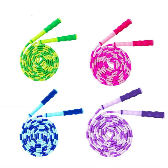 BESTSKY 4Pcs Jump Rope,Secure Grip Design Kids Jump Rope,Health-Safe Material Speed Rope,Color Mixing