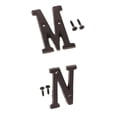 thumbnail image 1 of Juego de 2 placas de puerta Macarena Alfabeto Hierro Forjado 5 x 0,5 cm Negro, 1 of 8