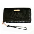 thumbnail image 1 of Adrienne Vittadini RFID Patent Croc Textured Wristlet Wallet Phone Case, 1 of 5