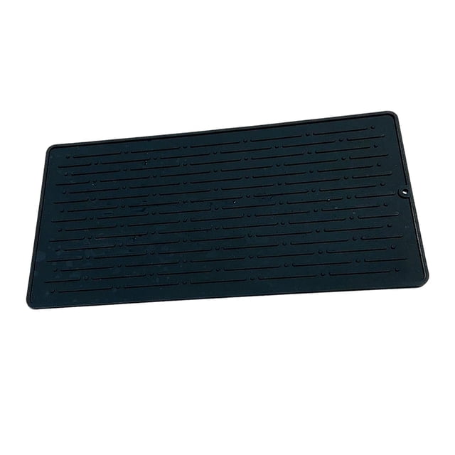 Alfombril de silicona para secar alfombril de secado para mostrador de cocina, alfombril resistente al calor, alfombril de escurridor Negro Sunnimix Almohadillas de fregadero flexibles