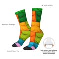 thumbnail image 4 of Cauagu Colorful Building Blocks Print Crew Socks for Women and Men,Adult Athletic Running Socks 1-Pair Sports Socks Work Gear Socks with Moisture Wicking, 4 of 6