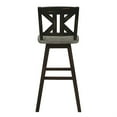 thumbnail image 3 of Ati 29 Inch Bar Height Stool Swivel Chair, X Back, Distressed Gray, Black, 3 of 6