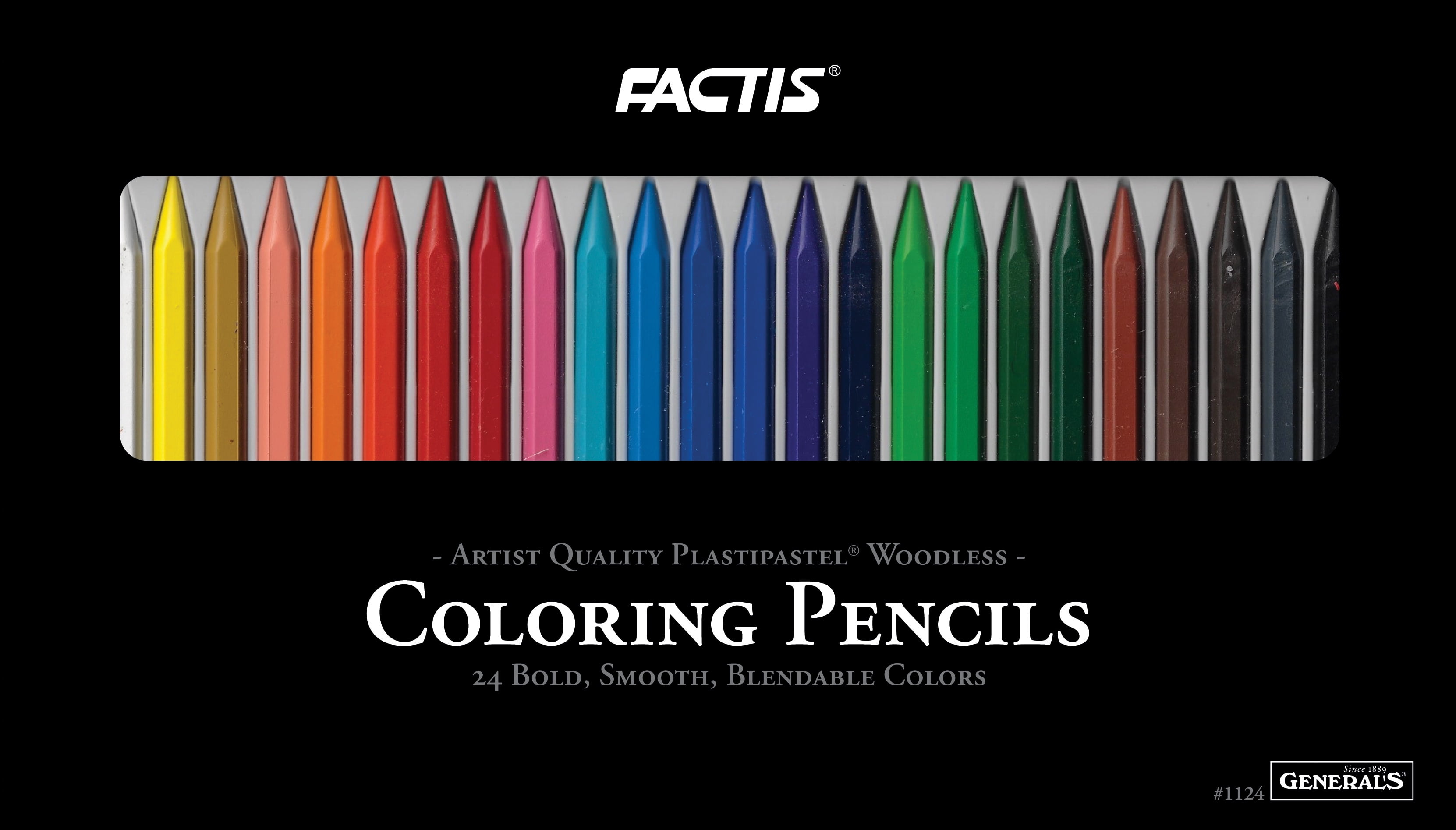 Factis Plastipastel Crayons 24/Pkg