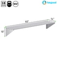 thumbnail image 3 of AmGood 14 in. x 60 in. Stainless Steel Tubular Wall Shelf | NSF | Appliance & Equipment Metal Shelving | Kitchen, Restaurant, Garage, Laundry, Utility Room, 3 of 8