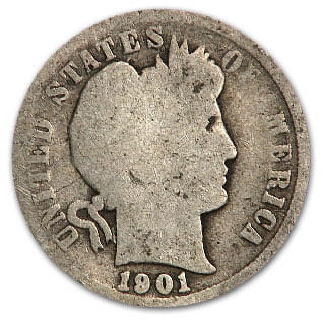 1901 Barber Dime Good/VG