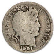 1901 Barber Dime Good/VG