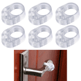thumbnail image 1 of Doorknob Buffers - Set Of 6 Transparent Double Door Stoppers Handle - Door Handle Buffer - Door Handle Stopper, 1 of 5