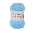 thumbnail image 2 of dgysar Milk Cotton Yarn [Handicraft] 5-Ply Crochet Knitting Thread Combed Cotton Soft Breathable for Amigurumi DIY Craft 1.76oz Sky Blue 1.76oz, 2 of 7