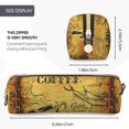 thumbnail image 3 of Disketp Coffee Vintage Estuche de Lápices de Cuero con Cierre, Estuche Compacto para Papelería, Bolígrafos y Accesorios Pequeños, 3 of 7