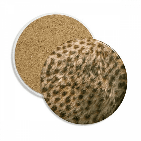 

Leopard Feather Design Coaster Cup Mug Tabletop Protection Absorbent Stone