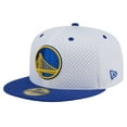 thumbnail image 2 of Men's New Era White/Royal Golden State Warriors Throwback 2Tone 59FIFTY Fitted Hat, 2 of 5