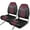 Black/Burgundy/Charcoal, variant on Seamander Premium Folding Boat Seat, White/Blue, Weather-Resistant, 4-Bolt Swivel, 2 Count
