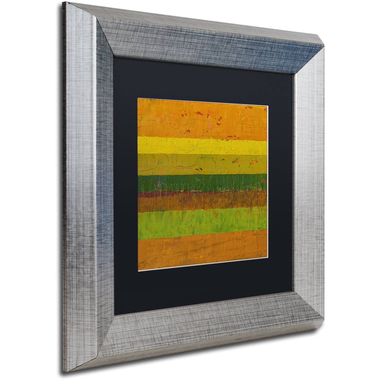 Trademark Fine Art "Purple Line" Canvas Art by Michelle Calkins, Black Matte, Silver Frame