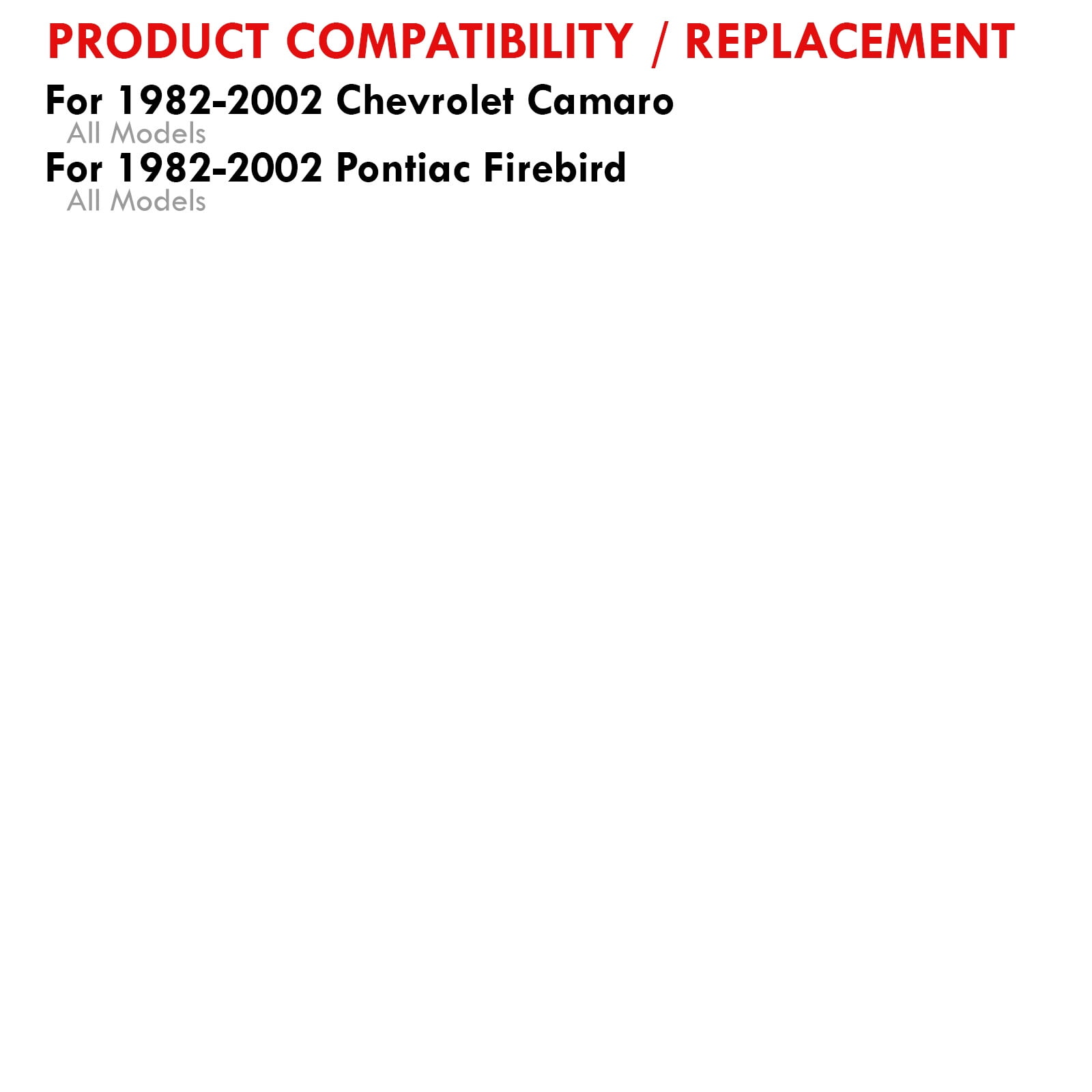 AJP Distributors Rear Lower Suspension Control Arms Kit Black Compatible/Replacement For Chevrolet Chevy Camaro Pontiac Firebird F-Body 82 83 84 85 86 87 88 89 90 91 92 93 94 95 96 97 98 99 00 01 02