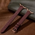 thumbnail image 5 of Slim Leather Band Compatible with Apple Watch Bands for Women 40mm 38mm 41mm 42mm 44mm 45mm 46mm, Top Grain Genuine Leather Strap Thin Wristband for iWatch Series 11 10 SE 9 8 7 6 5 4 3 2 1, 5 of 16