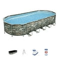 Coleman Power Steel 26’ x 12’ x 52” Oval Metal Frame Above Ground Pool