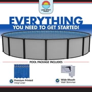 Lake Effect Pools 24' x 52 Fiji Round Resin Protected Steel Walled Above Ground Swimming Pool