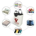 thumbnail image 5 of XMXT Large Collapsible Laundry Hamper, 1968 Slogan Red Laundry Basket with Aluminum Handle, 50L, 5 of 7