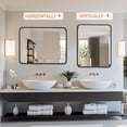 thumbnail image 5 of MAYEERTY 36" Bathroom Vanity Mirror Aluminum Alloy Wall Mounted Mirror，Black, 5 of 6