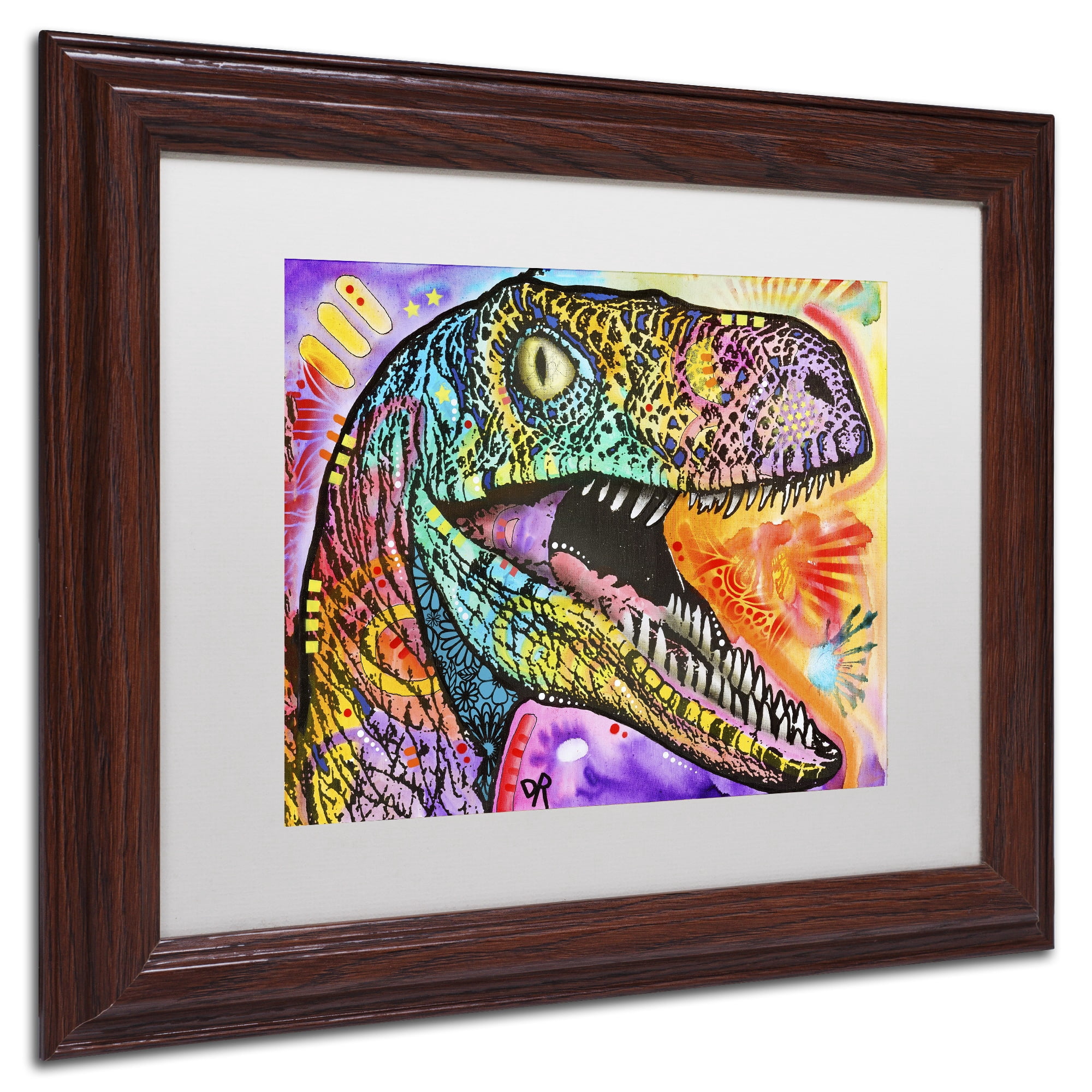 Trademark Fine Art "Raptor" Canvas Art by Dean Russo, White Matte, Wood Frame