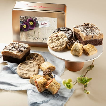 Dulcet Gift Basket Sympathy Classic Old Fashioned Gift Tin Box Assorted Gourmet Treats Dulcet Gift Basket Sympathy Classic Old Fashioned Gift Tin Box Assorted Gourmet Treats