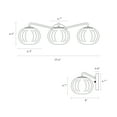 thumbnail image 6 of LNC Briefbeschwerer 23.2-in 3-Light Polished Gold LED Modern/Contemporary Vanity Light, 6 of 16